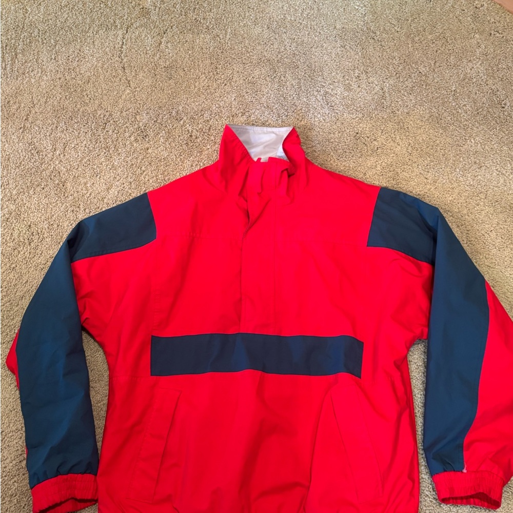 Eddie Bauer Red and Navy Windbreaker